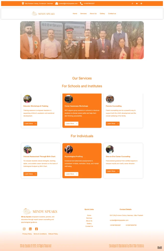 MWS Portfolio Mindy Speaks Website