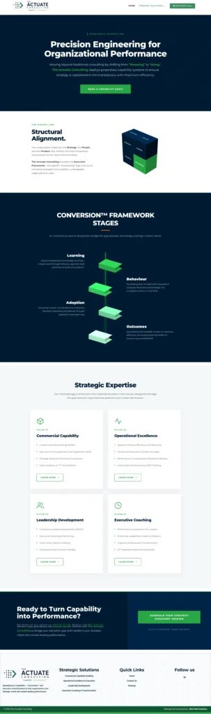 MWS Portfolio The Actuate Consulting Website