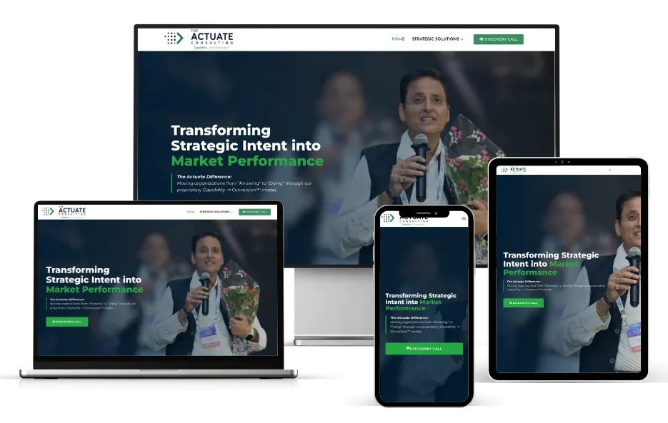 MWS Portfolio The Actuate Consulting Website