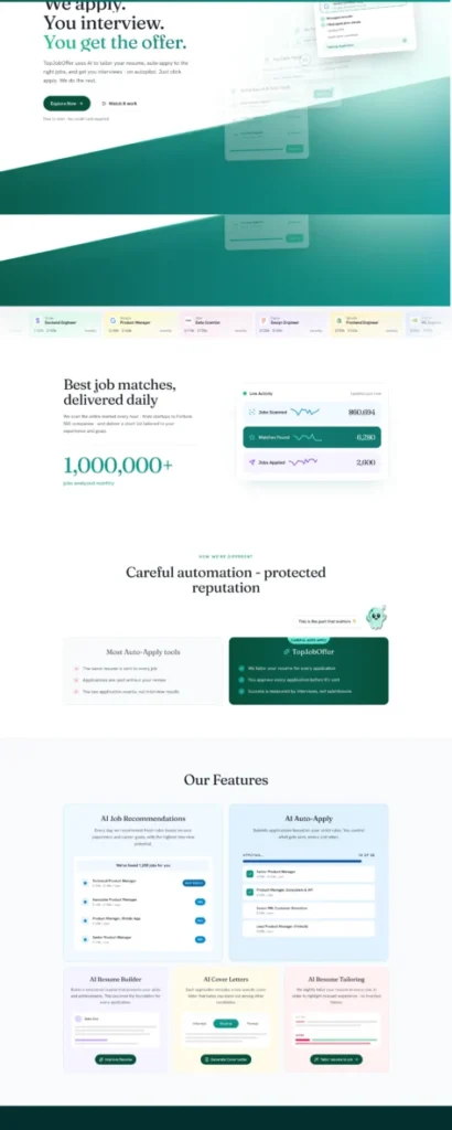 MWS Portfolio TopJobOffer Website